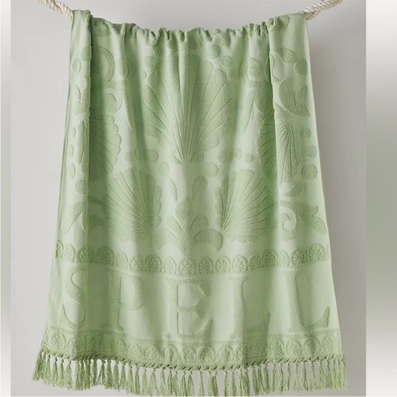 Free People x Spell Seashell Beach Towel in Pistachio NWT - Picture 1 of 11
